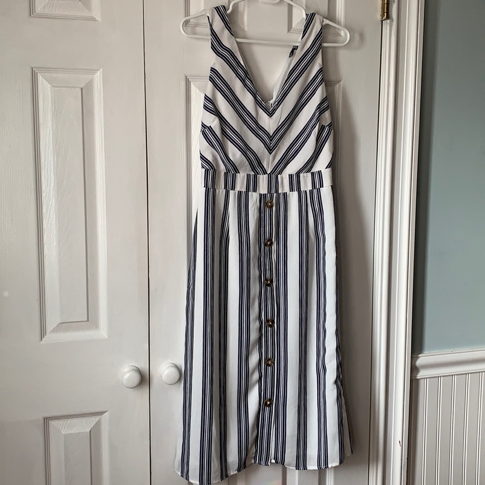 Crystal Sky Nautical Striped dress size Medium
